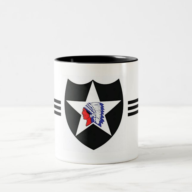 2. Infanterie Div. - Armee Zweifarbige Tasse (Mittel)
