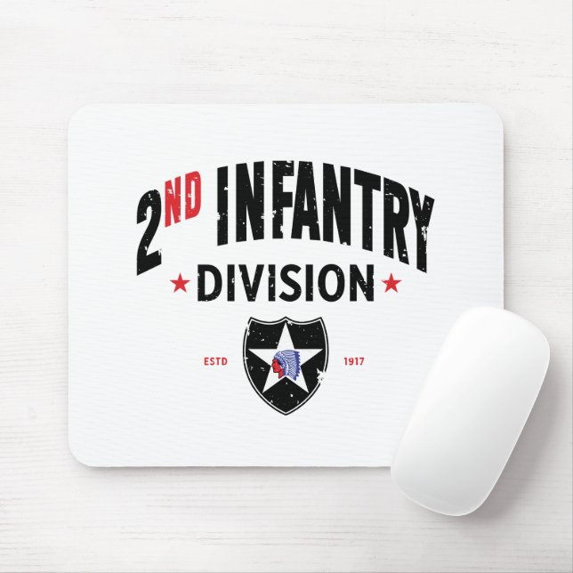 2. Infanterieabteilung "Indianhead" Not leidend Mousepad (Mit Mouse)