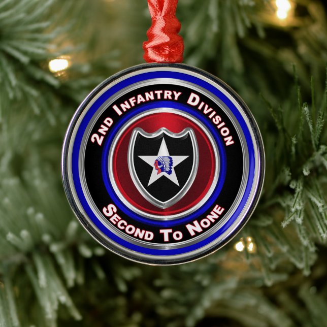 2. Infanterieabteilung Weihnachten halten Ornament Aus Metall (Baum)