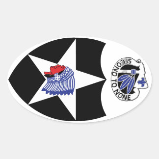 2. Infanterieabteilung, Zweiter bis keiner. Ovaler Aufkleber