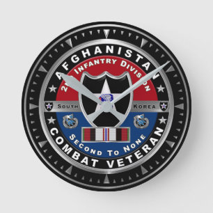 2. Infanteriedivision „Afghanistan-Kampfveteran“ Runde Wanduhr