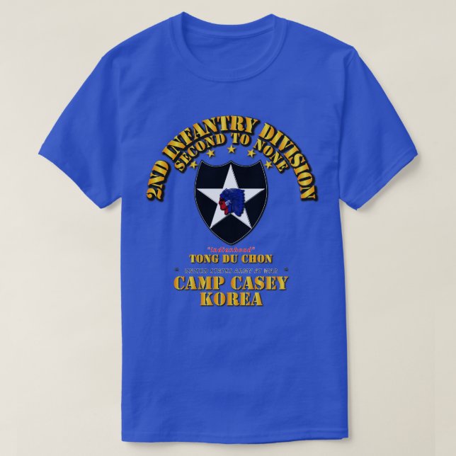 2. Infantry Div Camp Casey Korea Tong Du Chon T-Shirt (Design vorne)