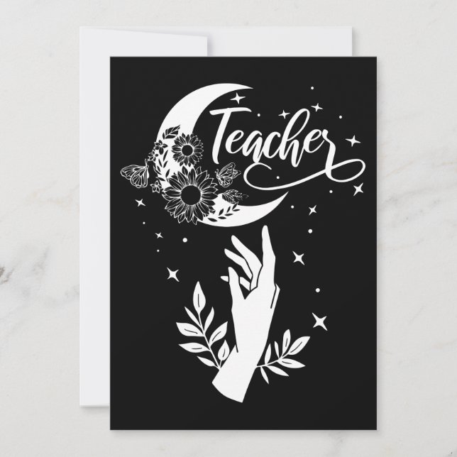 2- Inspirationslehrer-Hemd, Minimalistisch Teacher Dankeskarte (Vorderseite)