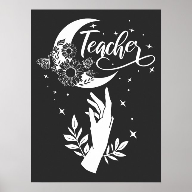 2- Inspirationslehrer-Hemd, Minimalistisch Teacher Poster (Vorne)