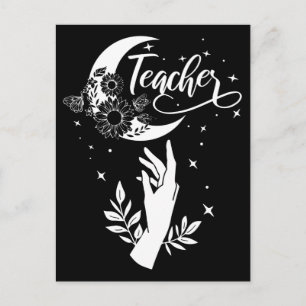 2- Inspirierendes Lehrer-Shirt, minimalistischer L Postkarte