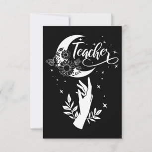2- Inspirierendes Lehrer-Shirt, minimalistischer L RSVP Karte
