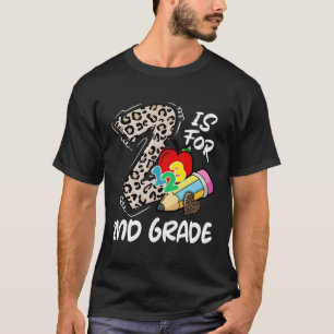 2 ist für 2. Klasse Leopard Lehrer glücklichen ers T-Shirt