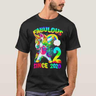 2 Jahre alt 2. Geburtstag Einhorn Girl Fabulous Si T-Shirt