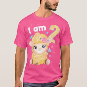 2 Jahre alt 2 Geburtstag Junge Mädchen Schafe T-Shirt