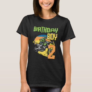 2 Jahre alt Dirt Bike Geburtstagsparty Motocross M T-Shirt