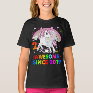 2 Jahre alt Einhorn Süsse 2. Geburtstag Einhorn T-Shirt