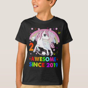 2 Jahre alt Einhorn Süsse 2. Geburtstag Einhorn T-Shirt