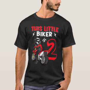 2 Jahre alt Geburtstag Biker Party Kinder Jungen M T-Shirt