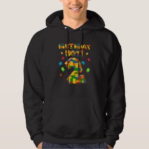 2 Jahre alt Geburtstag Junge 2 Gebäude Steine Hoodie