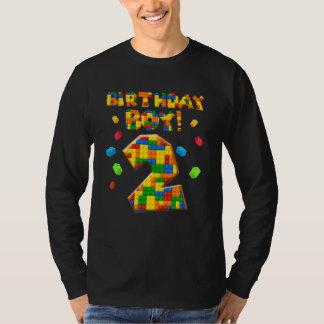 2 Jahre alt Geburtstag Junge 2 Gebäude Steine T-Shirt