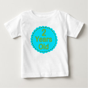 2 Jahre alte aquamarine u. Limone Baby-Ausstattung Baby T-shirt