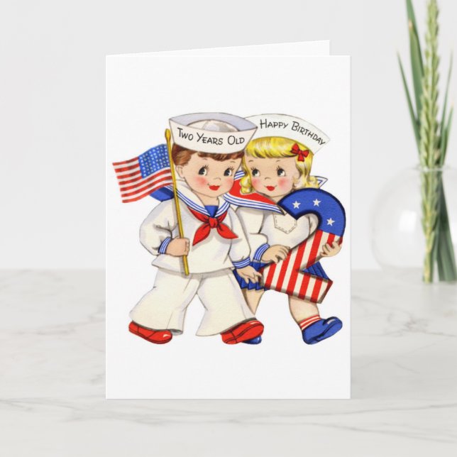 2 Jahre alte Geburtskarte Karte (Vorderseite)