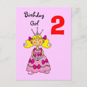 2 Jahre alte Prinzessin (blonde Haare) Postkarte
