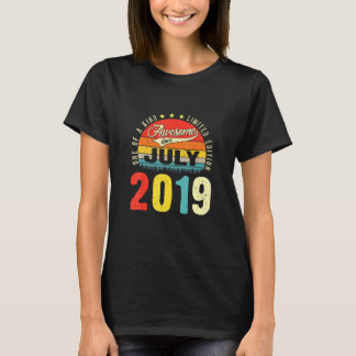 2 Jahre alte Vintage Juli 2019 Limitierte Auflage T-Shirt