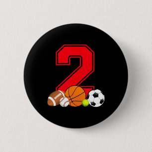 2 Jahre alter Basketball Fußball Baseball Fußball Button