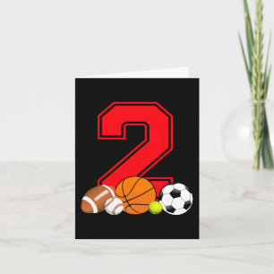 2 Jahre alter Basketball Fußball Baseball Fußball  Karte