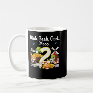 2 Jahre alter Bauernhof Geburtstagsparty Tiergesta Kaffeetasse