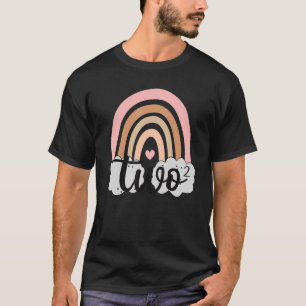 2 Jahre alter Regenbogen 2. Geburtstag für Mädchen T-Shirt