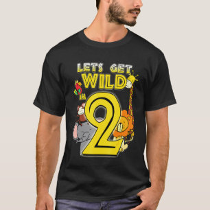 2 Jahre alter Zoo Tiere Safari 2. Geburtstag Jungs T-Shirt