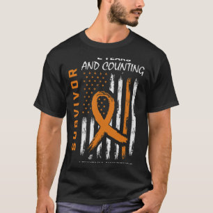 2 Jahre Krebs freie Orangenleukämie Überleben Amer T-Shirt