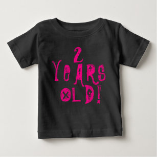 2 Jahre niedliches Baby Shirt Nylonschädel Rosa