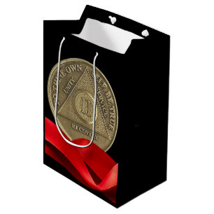 2 Jahre OM Jubiläumsmünzen Red Ribbon Mittlere Geschenktüte