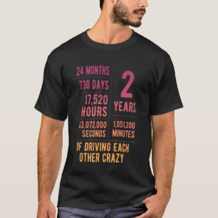 2 Jahre Verheirateter 2. Hochzeitstag T-Shirt