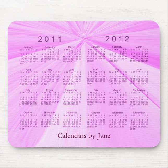 2-Jahres-Kalender 2011-2012 Mousepad (Vorne)