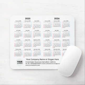 2-Jahres-Kalender 2025 - 2026 Corporate Gift SONNT Mousepad