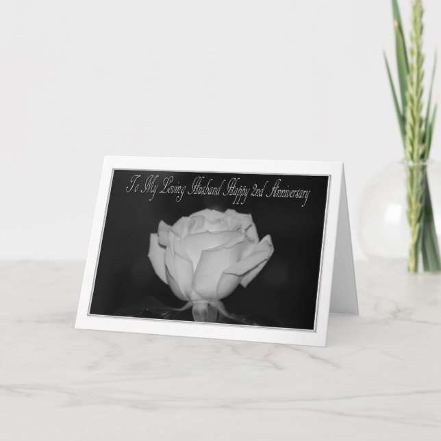 2. Jahrestag der Ehemannskarte Karte (Vorderseite)