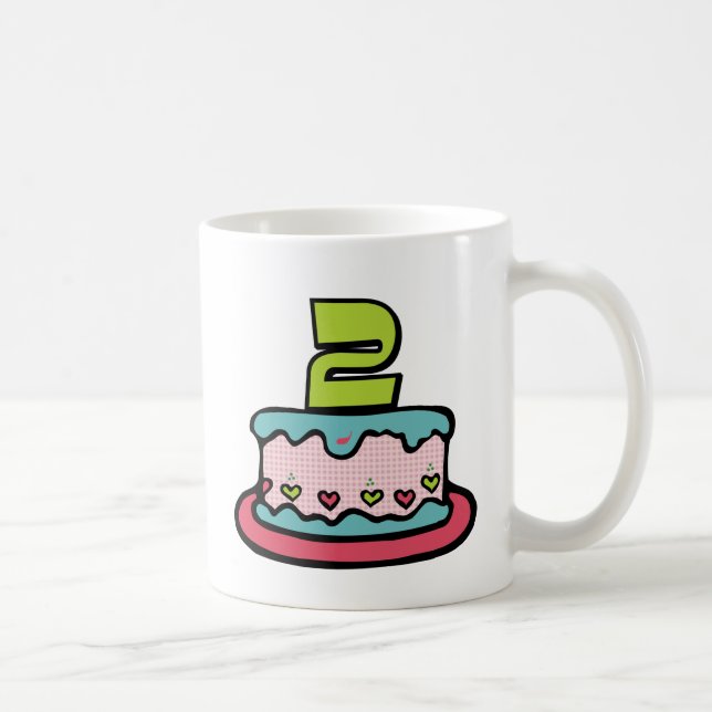 2-jährige Geburtstagstorte Kaffeetasse (Rechts)