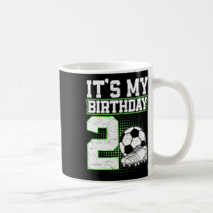 2-jähriger Fußballjunge Es ist mein 2. Geburtstag Kaffeetasse