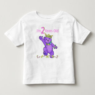 2-jähriger Geburtstags-Princess-Bär Kleinkind T-shirt
