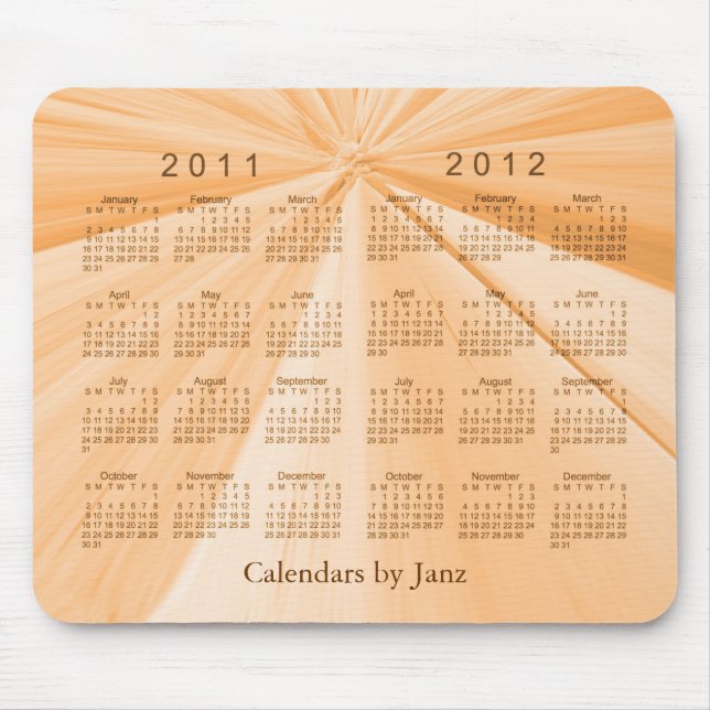 2-jähriger Kalender 2011-2012 Mousepad (Vorne)