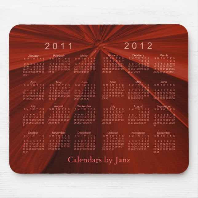 2-jähriger Kalender 2011-2012 Mousepad (Vorne)