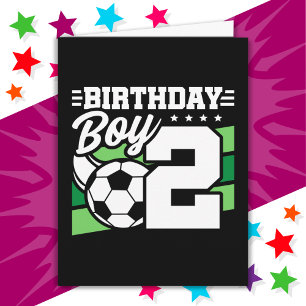 2-jähriges Fußball-Party 2. Geburtstag Junge Karte