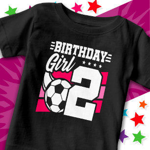 2-jähriges Fußball-Party 2. Geburtstagskind Baby T-shirt