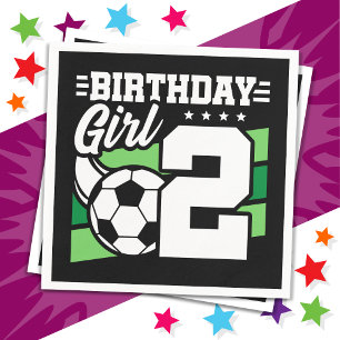 2-jähriges Fußball-Party 2. Geburtstagskind Serviette
