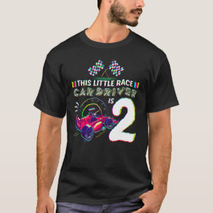 2-jähriges Race Car Geburtstag 2. Racing Party T-Shirt
