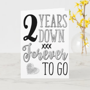 2. Jubiläum, 2 Jahre für immer zur Karte