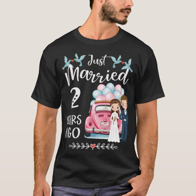 2. Jubiläum - nur 2 Jahre verheiratet T-Shirt (Vorderseite)