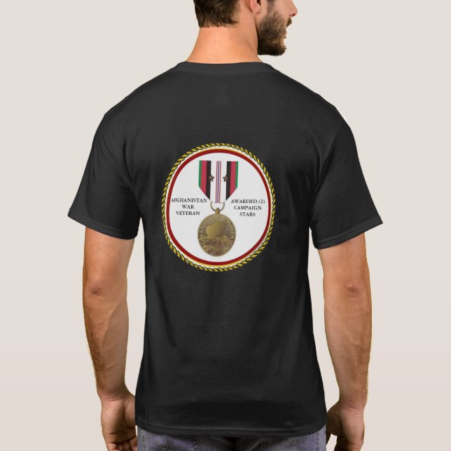2 KAMPAGNE STARTEN AFGHANISTAN KRIEG VETERAN T-Shirt (Rückseite)