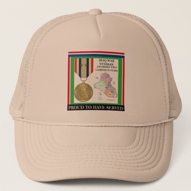 2 KAMPAGNE STARTEN IRAK KRIEG VETERAN TRUCKERKAPPE (Vorderseite)
