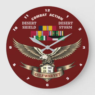 2 KAMPAGNE STARTEN PERSISCHE GULFKRIEGSVETERANER GROßE WANDUHR