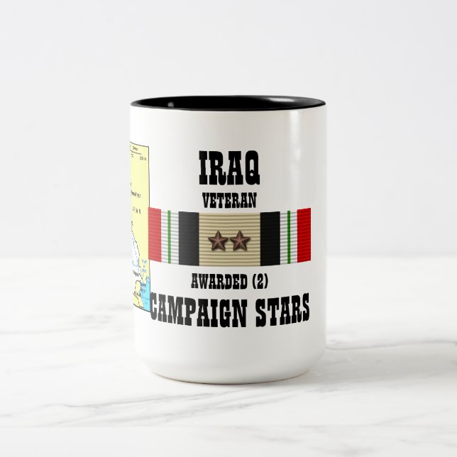 2 KAMPAGNE STARTET IRAK VETERAN ZWEIFARBIGE TASSE (Mittel)